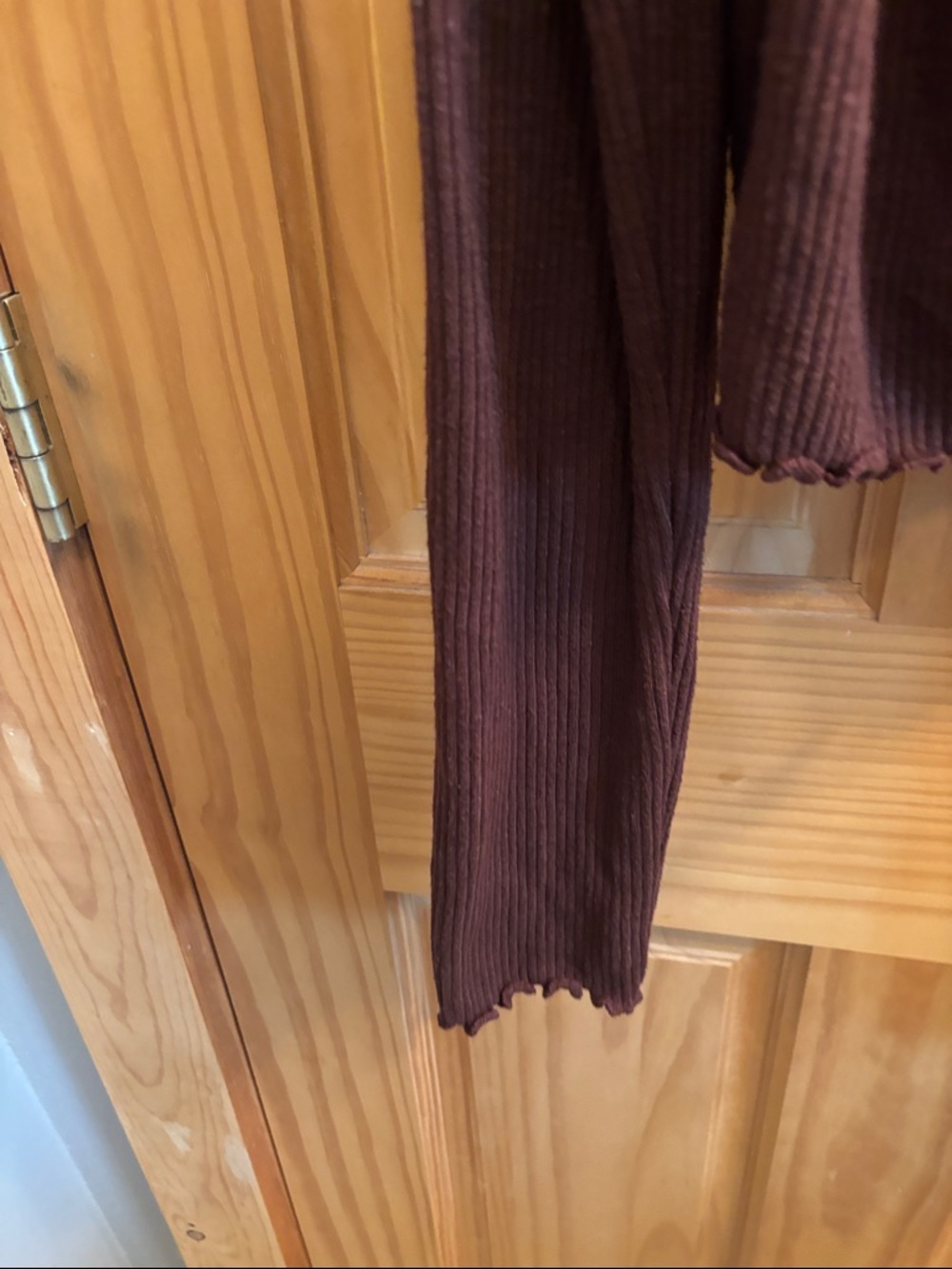 Tie-Front Ribbed Cardigan Sweater - Brown - Picture 6 of 10